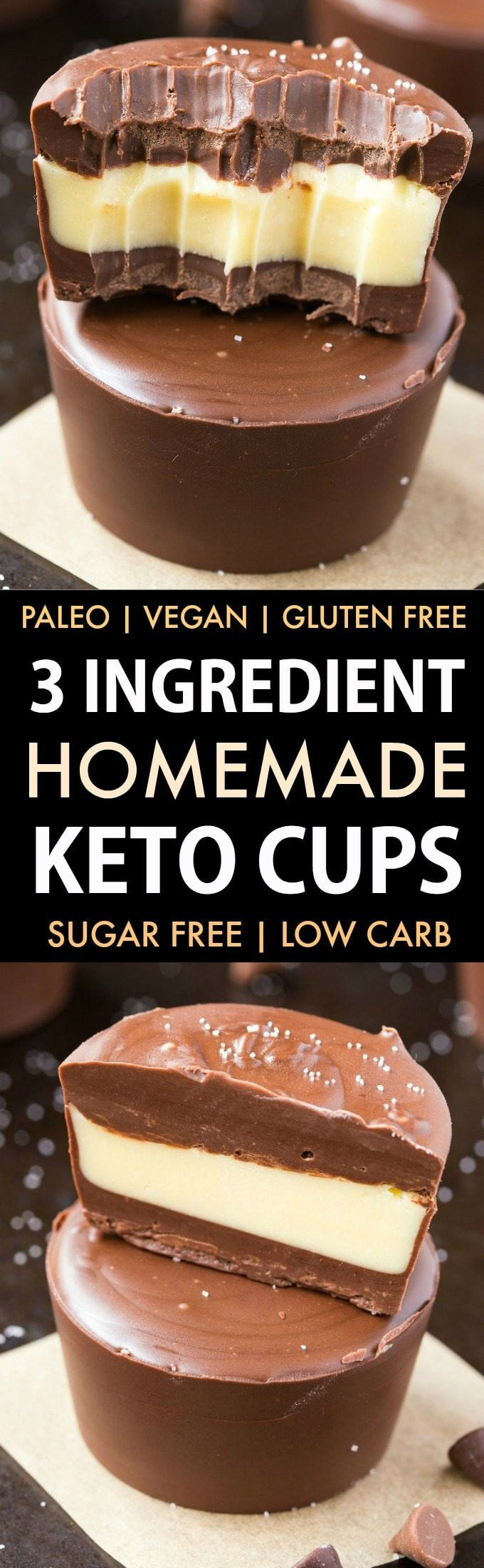 3 Ingredient Keto Dessert
 3 Ingre nt Keto Chocolate Coconut Cups Paleo Vegan