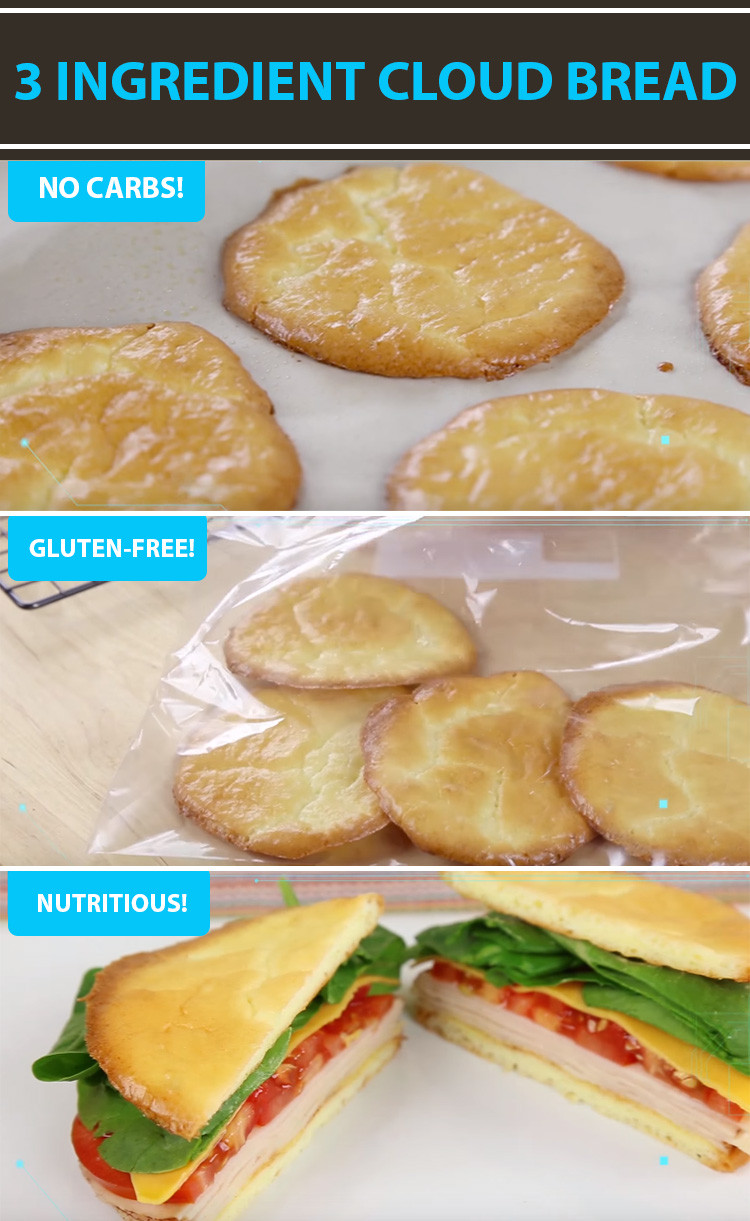 3 Ingredient Low Carb Bread
 3 Ingre nt Cloud Bread Recipe Is Low in Carbs and Gluten