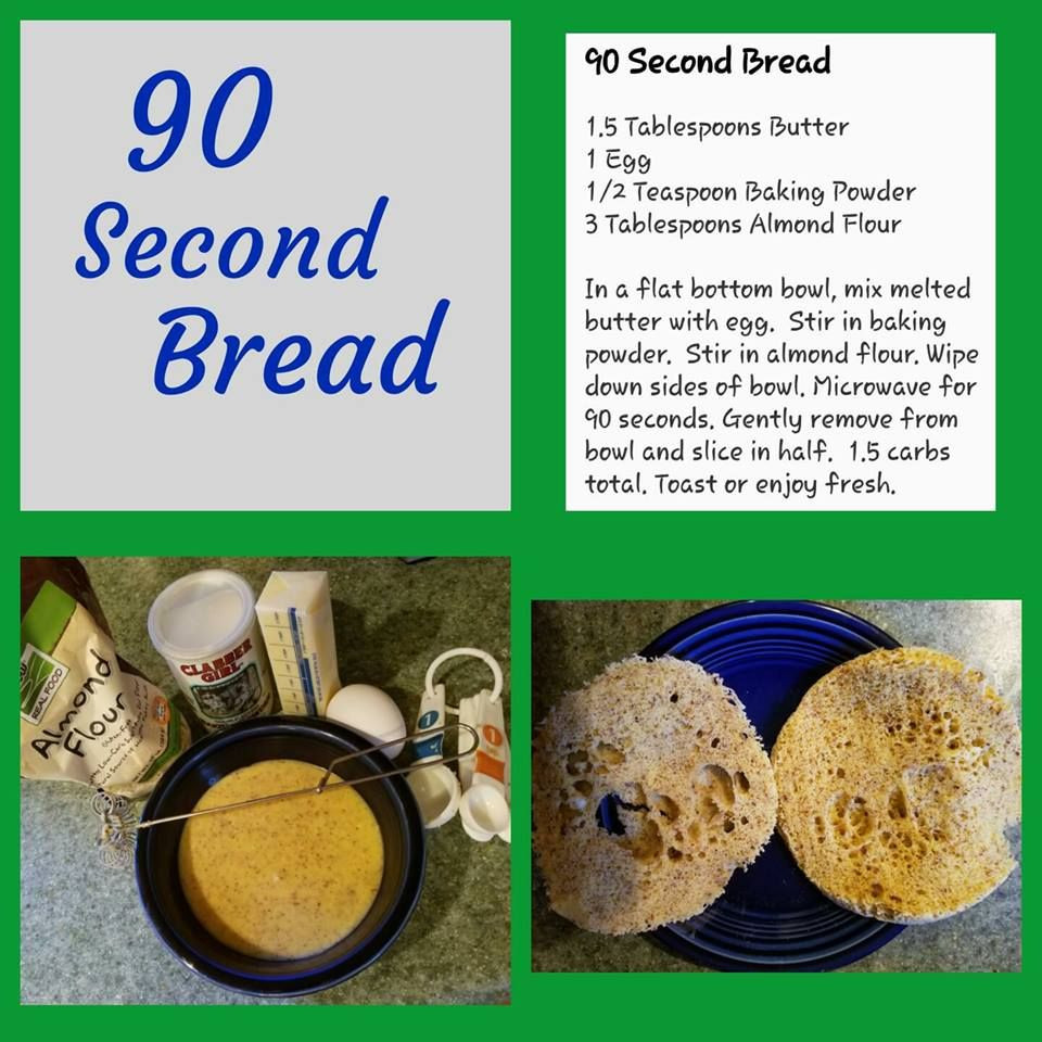 90 Second Keto Bread Almond
 keto 90 second bread almond flour