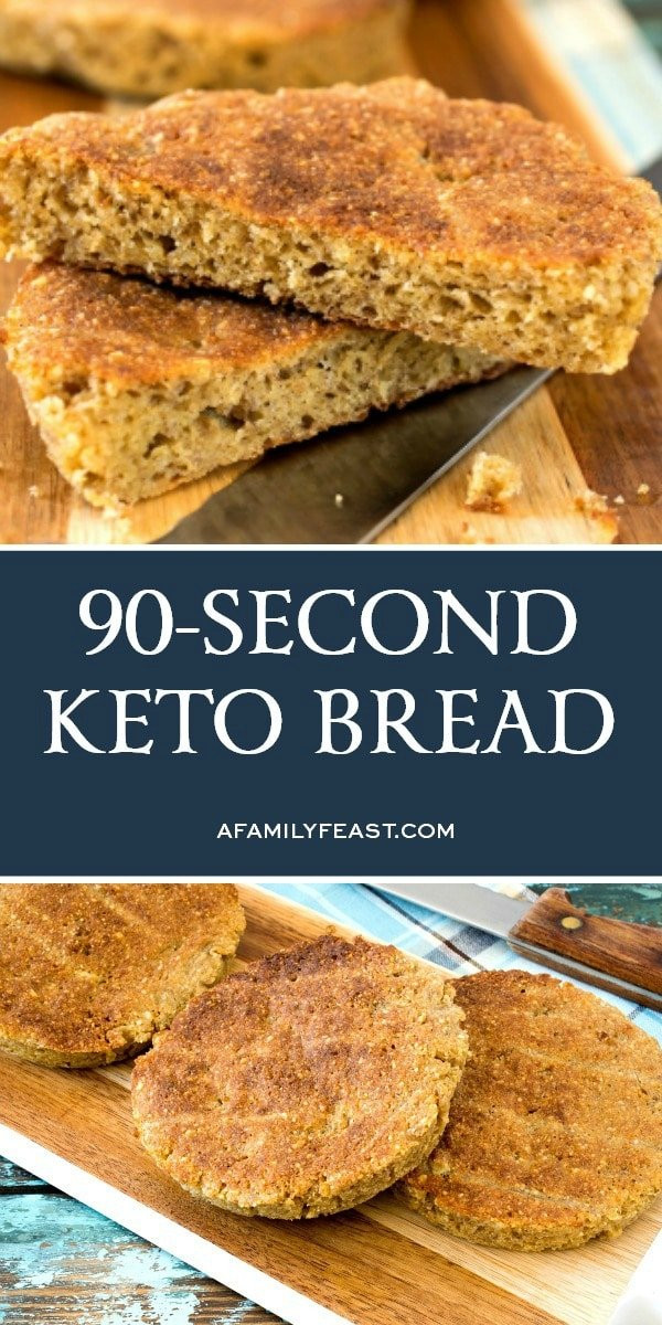 90 Second Keto Bread Without Egg
 The Best 90 Second Keto Bread A Family Feast