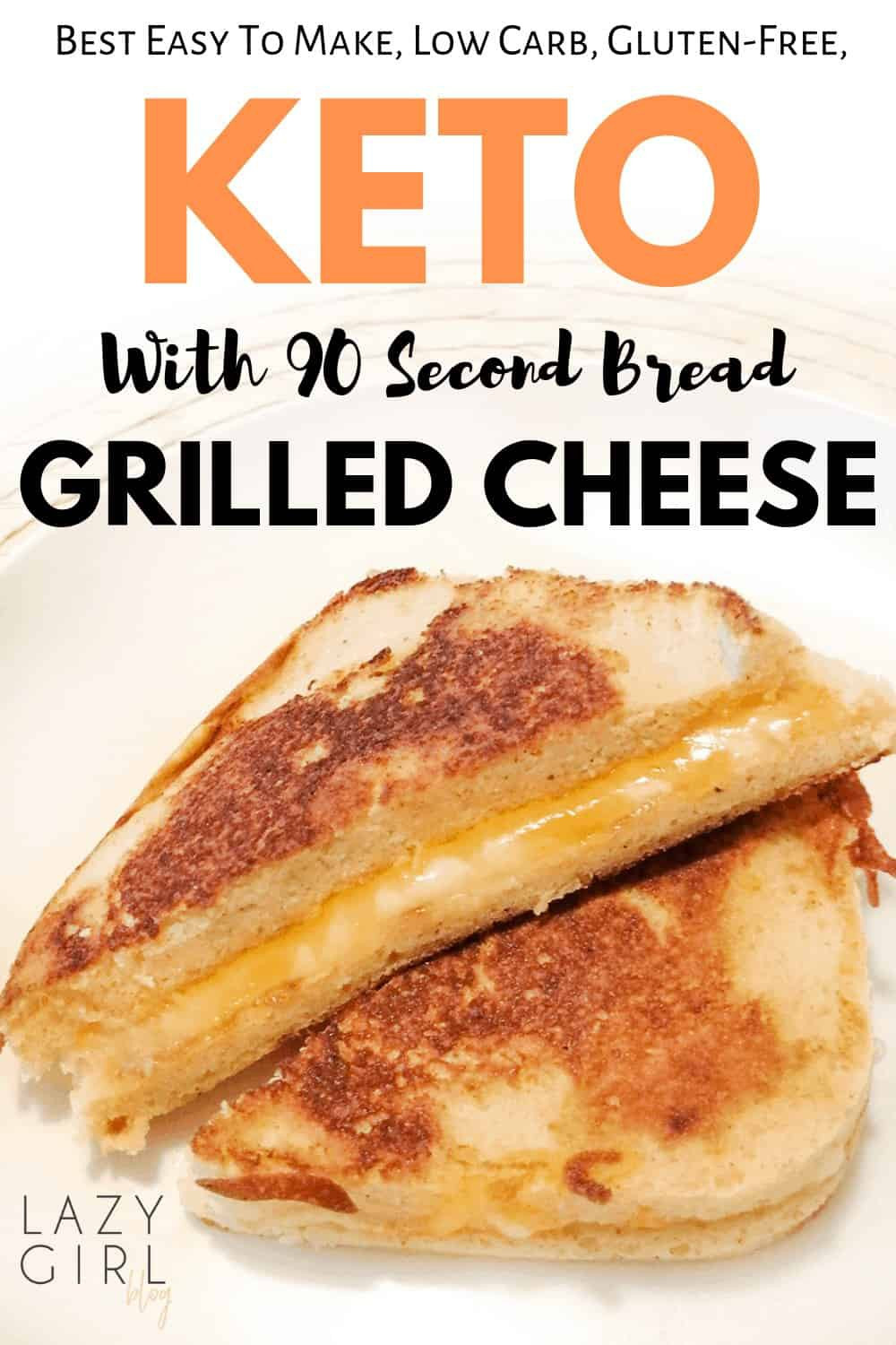 90 Second Keto Garlic Bread
 Keto Grilled Cheese with 90 Second Bread mimi