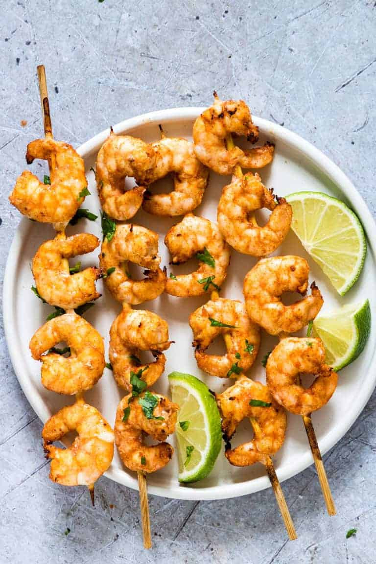 Air Fry Shrimp Keto
 Cilantro Lime Air Fryer Shrimp Skewers Grill Version