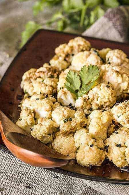 Air Fryer Cauliflower Keto
 Keto Air Fryer Roasted Cauliflower with Tahini Sauce