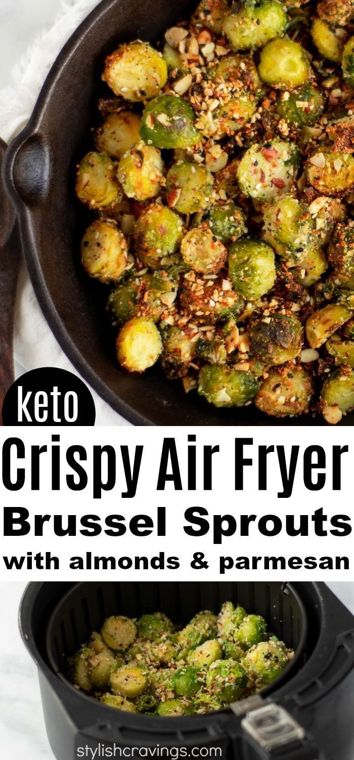 Air Fryer Keto Brussel Sprouts
 Air fryer crispy keto parmesan brussel sprouts