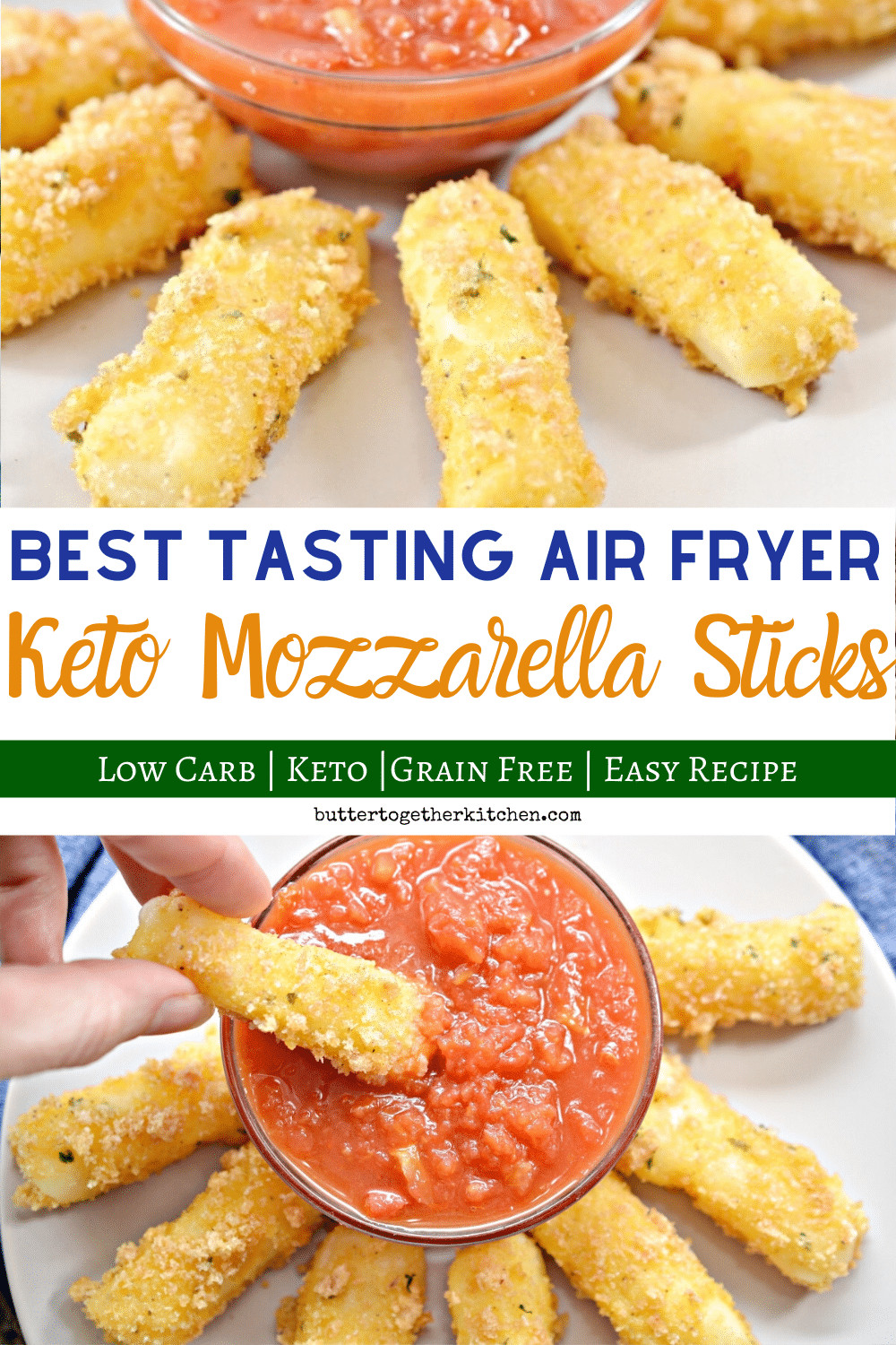 Air Fryer Keto Cheese Sticks
 Air Fryer Keto Mozzarella Sticks Butter To her Kitchen