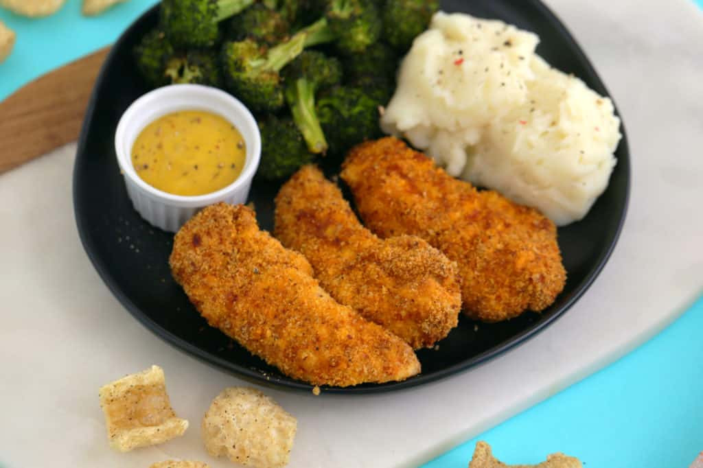 Air Fryer Keto Chicken Tenders Pork Rinds Keto Air Fryer Chicken Tenders