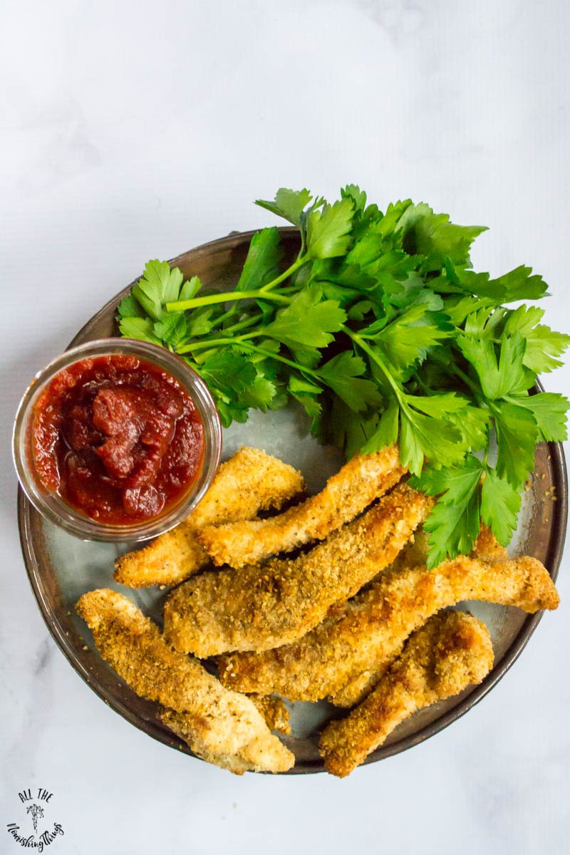 Air Fryer Keto Chicken Tenders Pork Rinds Paleo & Keto Air Fryer Chicken Tenders nut free egg free