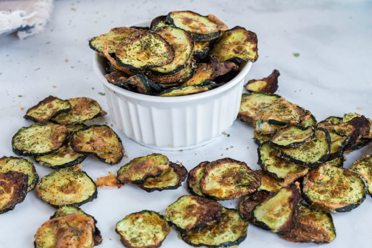 Air Fryer Keto Zucchini Chips
 Keto Zucchini Chips in the Air Fryer or Baked in the Oven