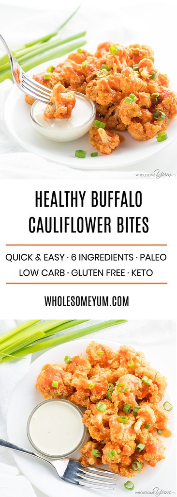 Baked Buffalo Cauliflower Keto
 Baked Healthy Buffalo Cauliflower Bites Wings Recipe