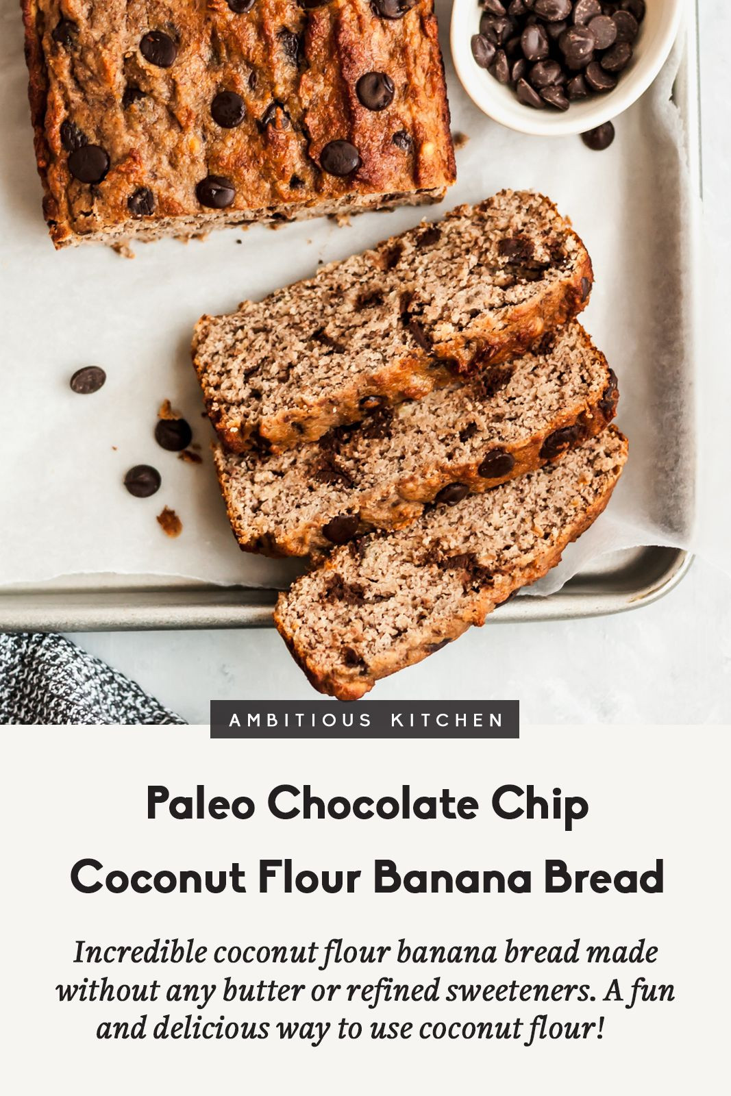 Banana Keto Bread Coconut Flour
 Paleo Chocolate Chip Coconut Flour Banana Bread