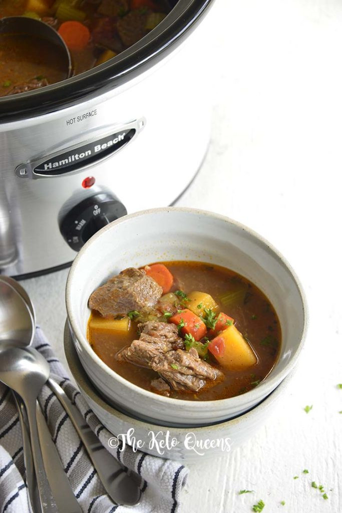 Beef Keto Recipes Crock Pot
 The Best Keto Beef Stew Crockpot Recipe The Keto Queens