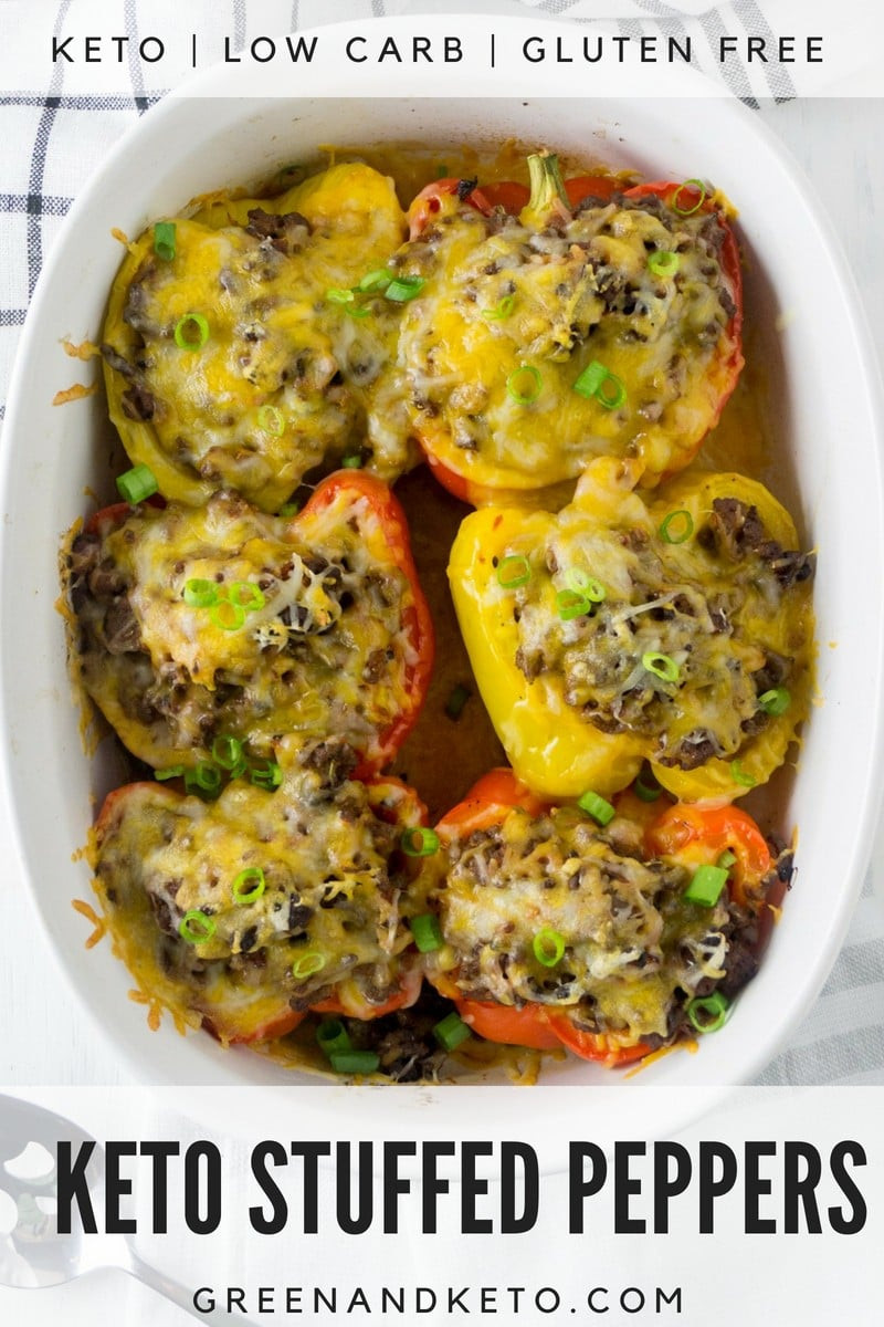 Bell Pepper Recipes Stuffed Beef Keto
 Keto Stuffed Peppers without rice Green and Keto