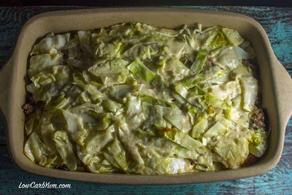 Cabbage And Beef Keto
 Creamed Cabbage & Ground Beef Casserole
