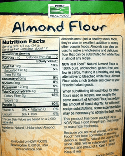Carbs In Almond Meal
 Almond Flour 10 oz bag by Now Foods