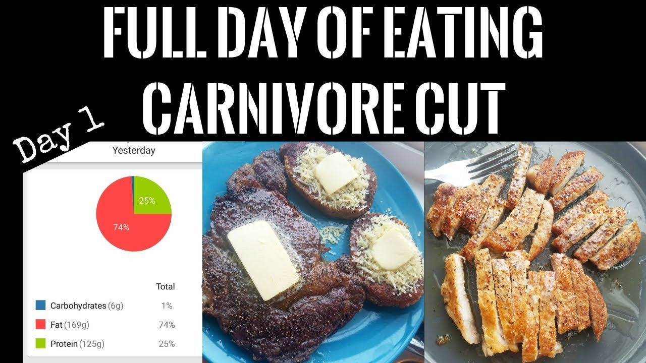Carnivore Keto Diet Plan
 Full Day of Eating CARNIVORE CUT DAY 1