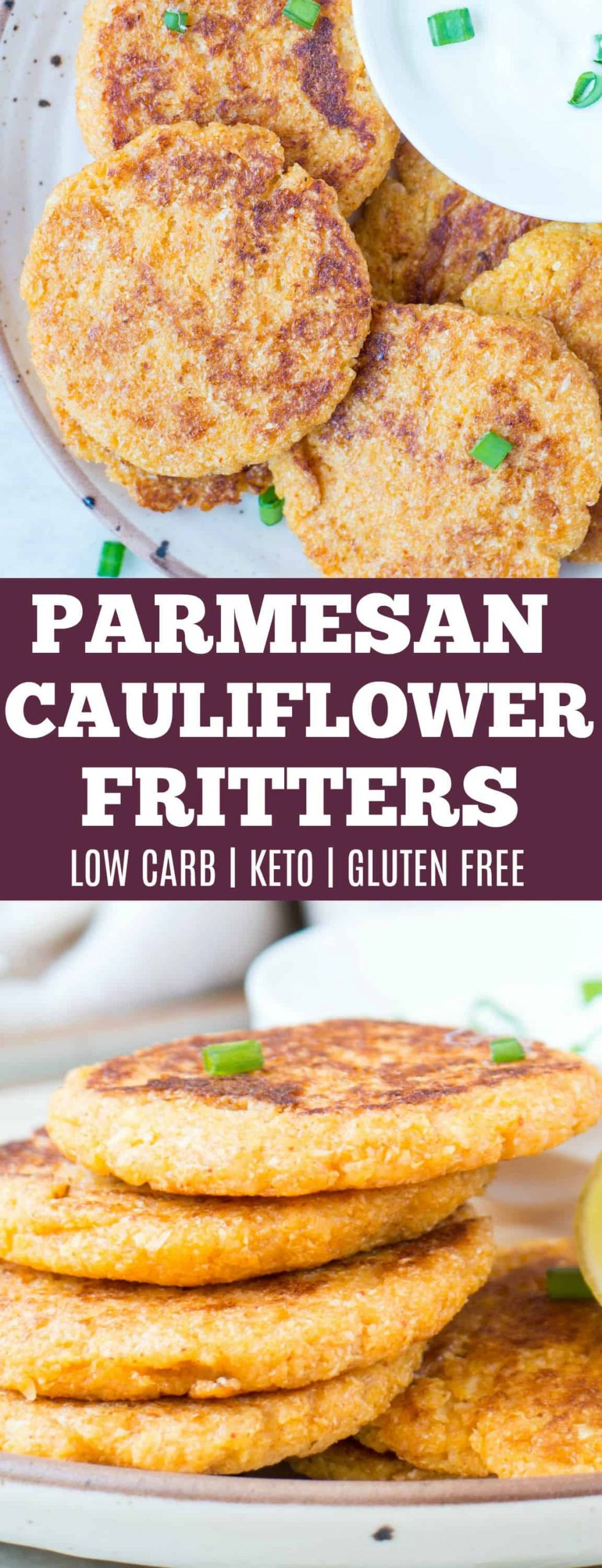 Cauliflower Keto Fritters
 PARMESAN CAULIFLOWER FRITTERS LOW CARB KETO The