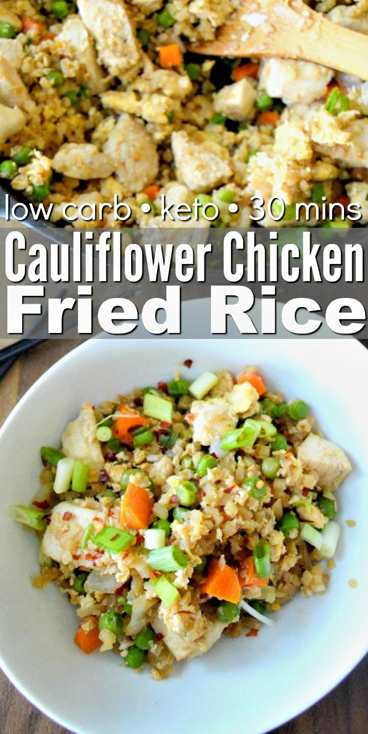 Cauliflower Rice Recipes Healthy Keto Keto Cauliflower Chicken Fried Rice
