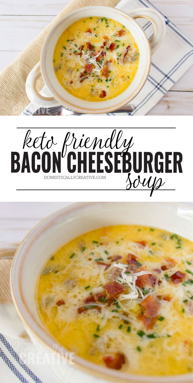 Cheeseburger Soup Crockpot Keto
 Bacon Cheeseburger Soup Low Carb and Keto