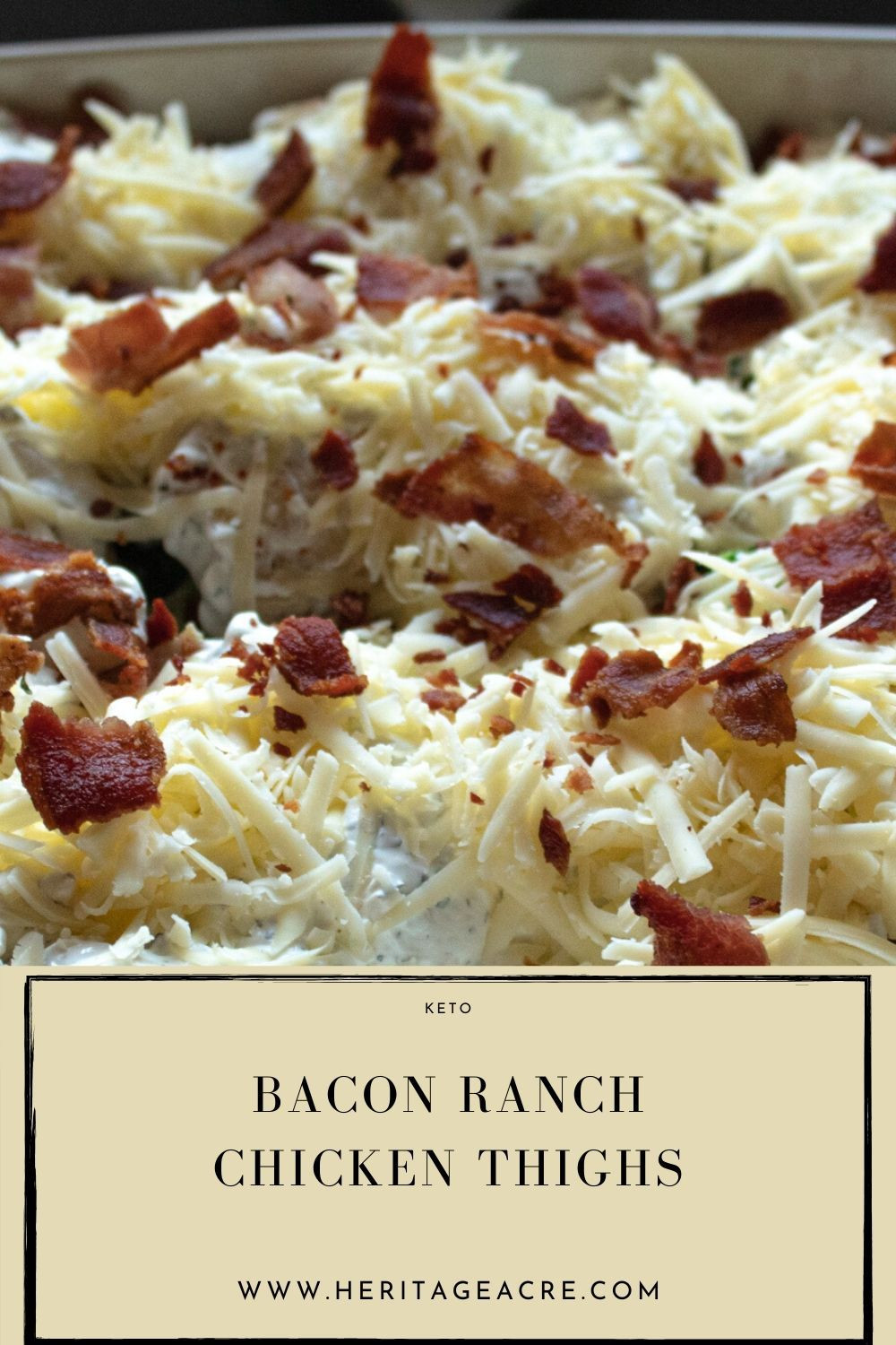 Cheesy Bacon Ranch Chicken Keto
 Keto Bacon Ranch Chicken Thighs Recipe in 2020