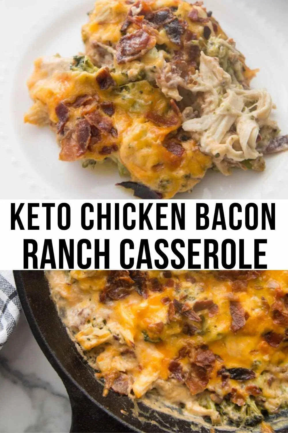 Cheesy Bacon Ranch Chicken Keto
 Cheesy Keto Chicken Bacon Ranch Casserole with Broccoli