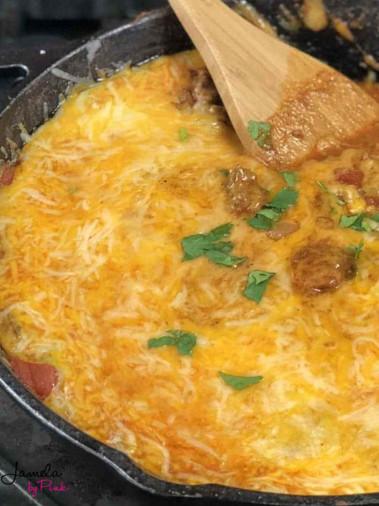 Cheesy Ground Beef Keto
 Easy Cheesy Ground Beef Keto Taco Skillet ⋆ by Pink