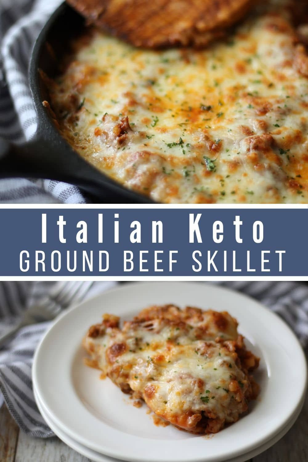 Cheesy Ground Beef Keto
 Italian Keto Beef Skillet Recipe