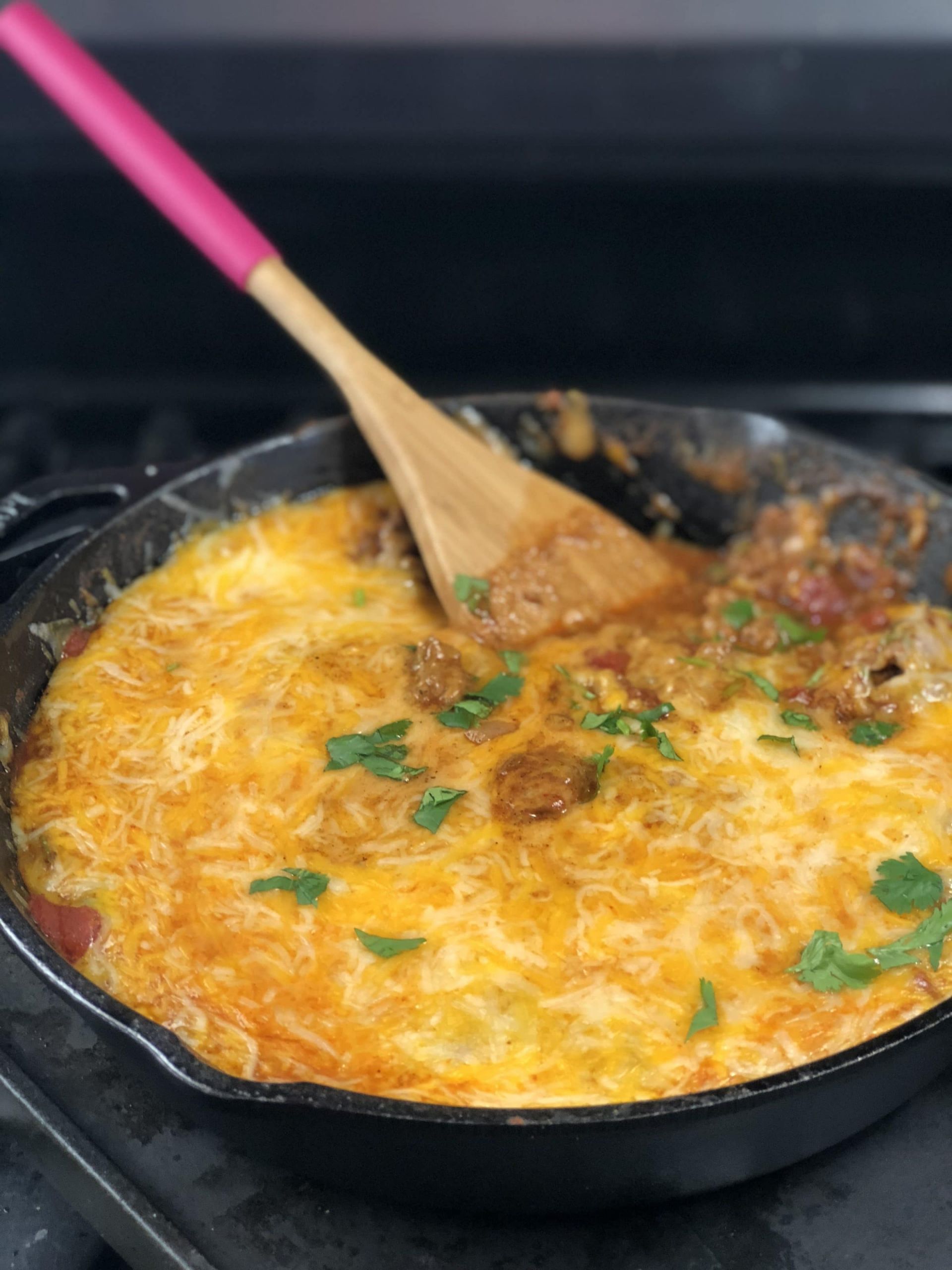 Cheesy Ground Beef Keto
 Cheesy Ground Beef Keto Taco Skillet ⋆ by Pink