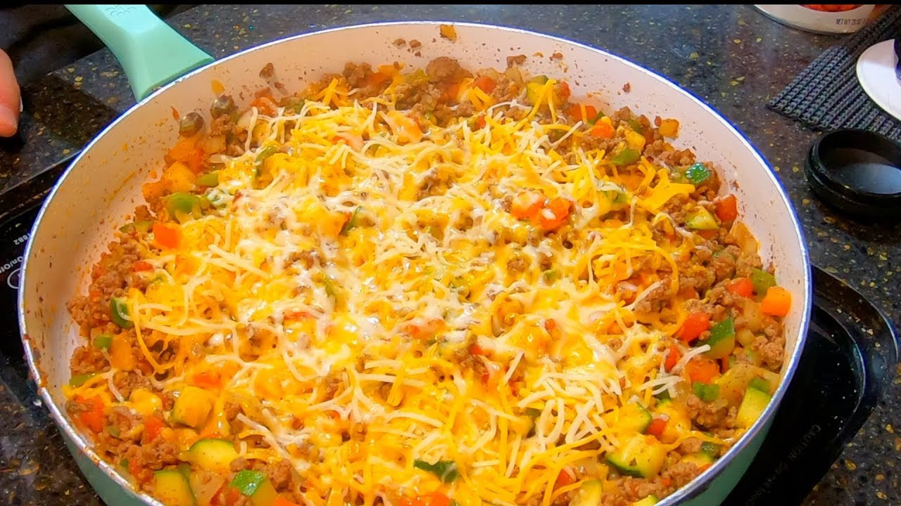 Cheesy Ground Beef Keto
 Keto Low Carb Cheesy Ground Beef Taco Skillet Keto Recipe TV