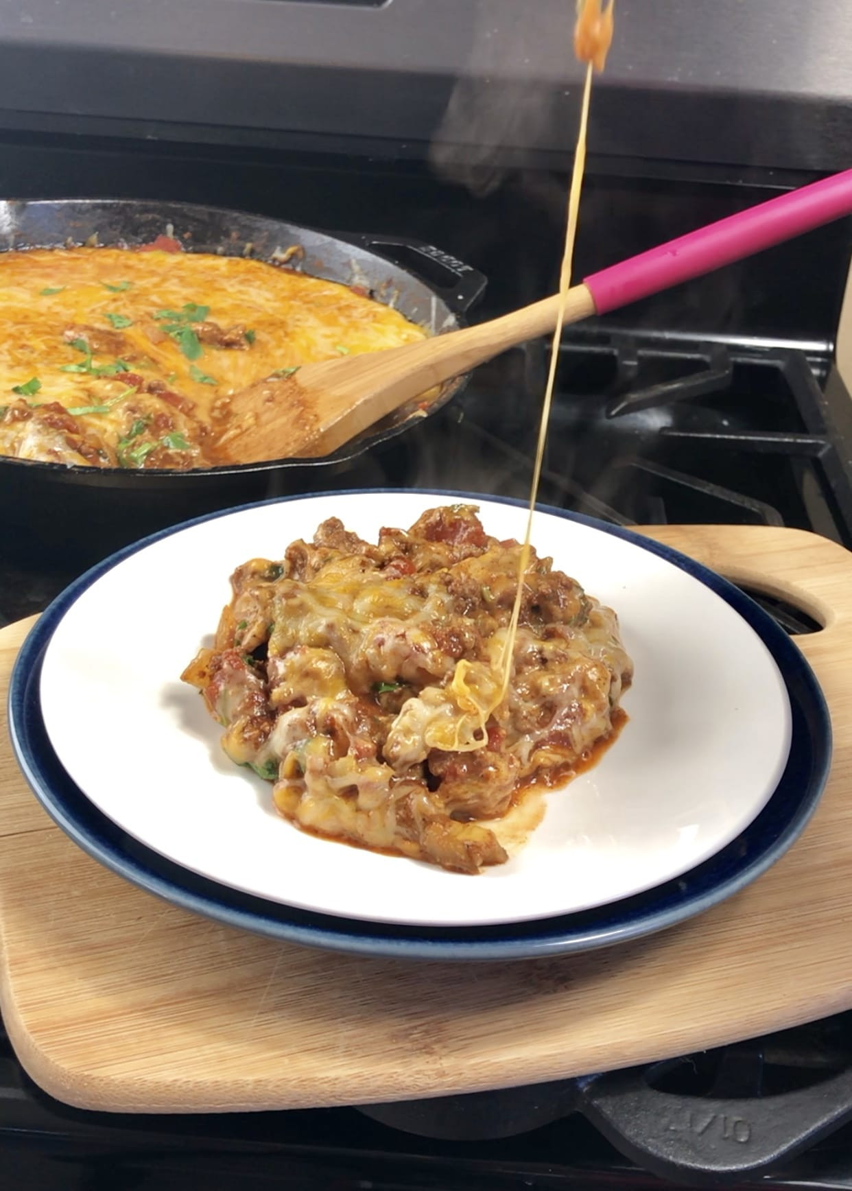 Cheesy Ground Beef Keto
 Cheesy Ground Beef Keto Taco Skillet ⋆ by Pink