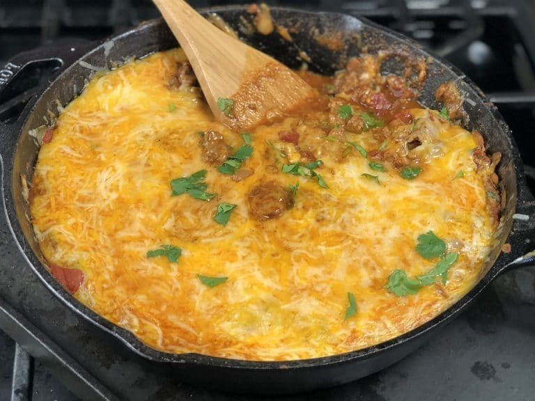 Cheesy Ground Beef Keto
 Cheesy Keto Ground Beef Taco Skillet Recipe