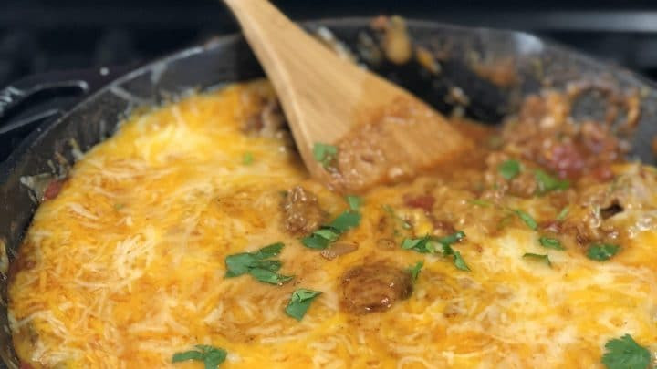 Cheesy Ground Beef Keto
 Easy Cheesy Ground Beef Keto Taco Skillet ⋆ by Pink