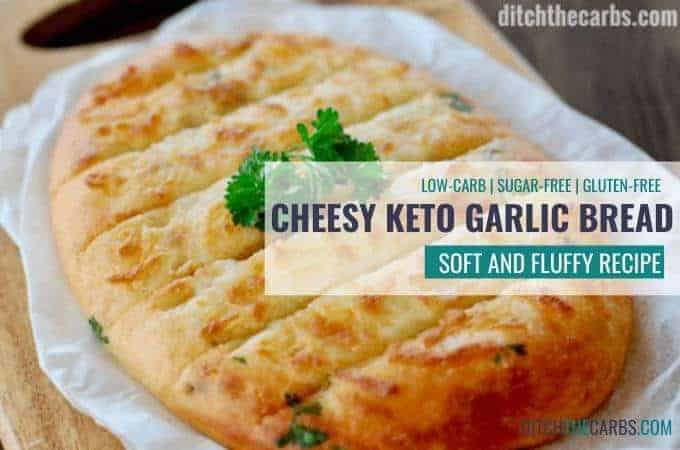 Cheesy Keto Garlic Bread
 Cheesy Keto Garlic Bread only 1 5g net carbs and