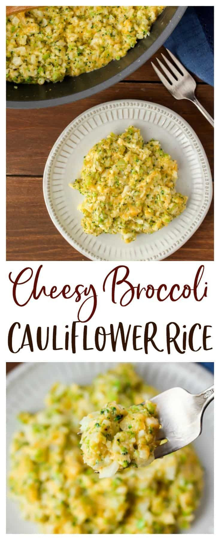Cheesy Riced Cauliflower Keto
 Cheesy Broccoli Cauliflower Rice an easy keto side dish
