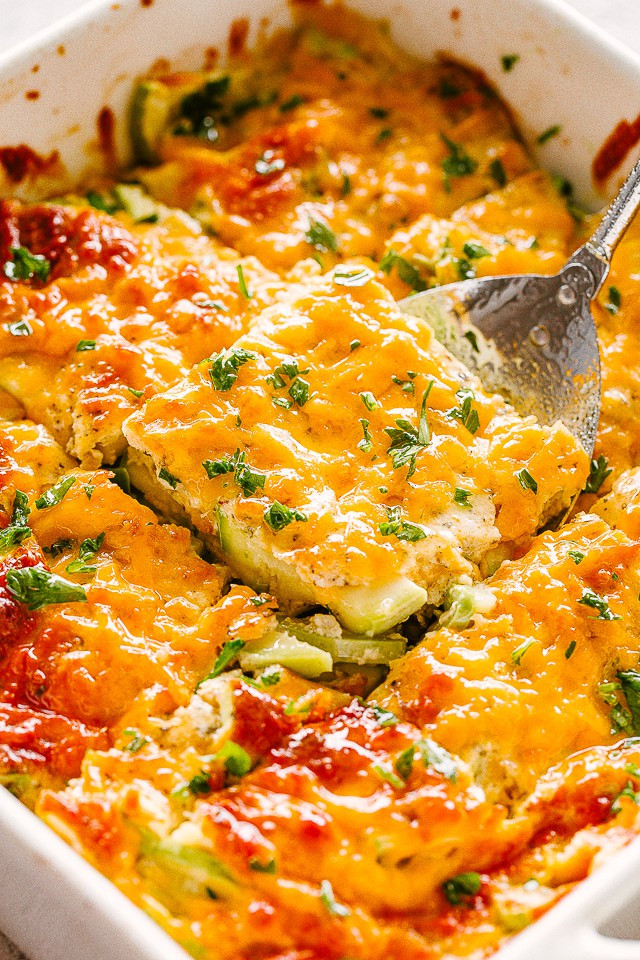 Cheesy Zucchini Keto
 Cheesy Zucchini Casserole Low Carb & Keto Friendly