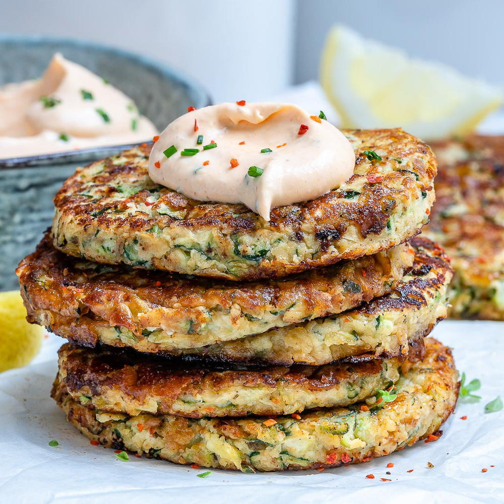 Cheesy Zucchini Keto
 Cheesy Zucchini Fritters with Spicy Ranch Dip Keto