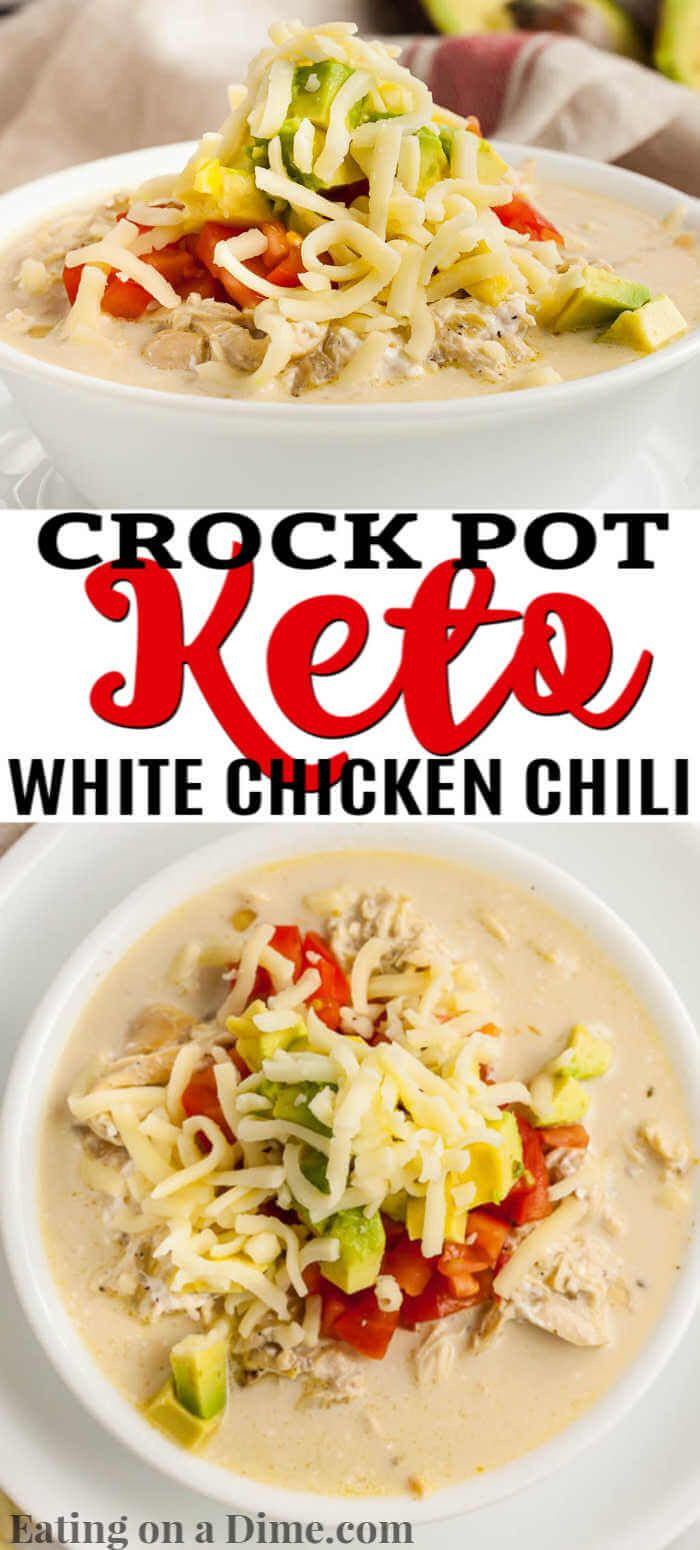 Chicken Chili Crockpot Keto
 Crock pot Keto White Chicken Chili Recipe
