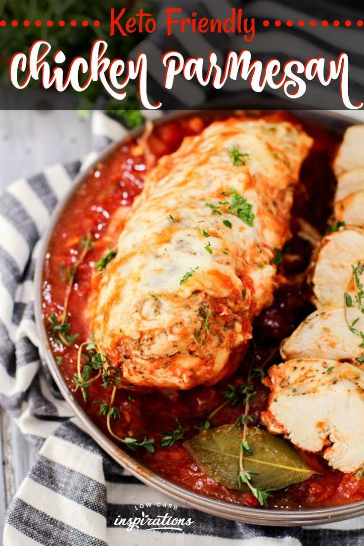 Chicken Crockpot Recipes Healthy Keto
 Keto Chicken Parmesan Recipe With images