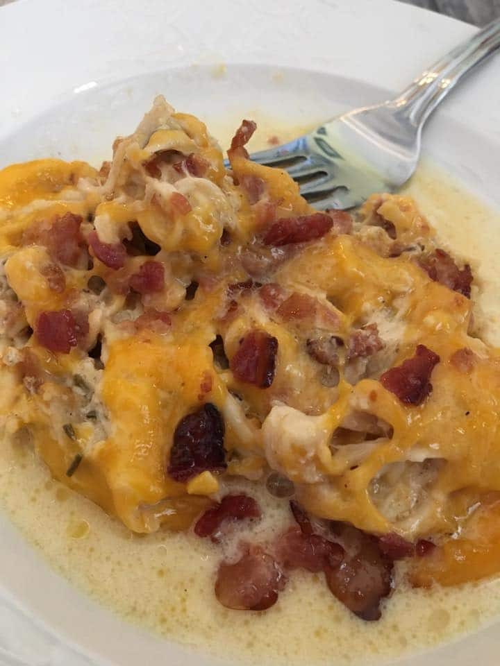 Chicken Crockpot Recipes Slow Cooker Keto Creamy Slow Cooker Chicken with Bacon & Cheese low carb