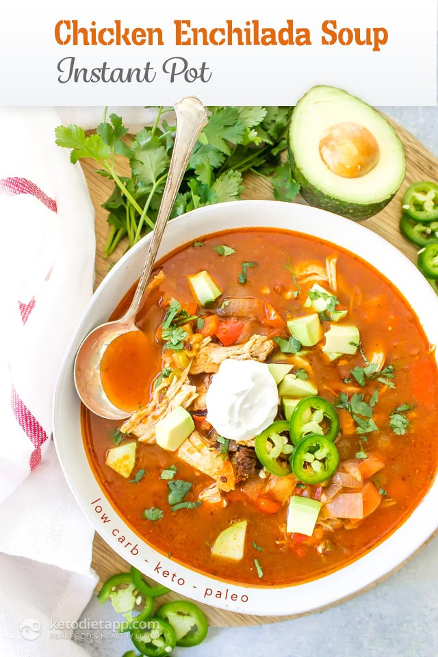 Chicken Enchilada Soup Crock Pot Keto
 Keto Instant Pot Chicken Enchilada Soup