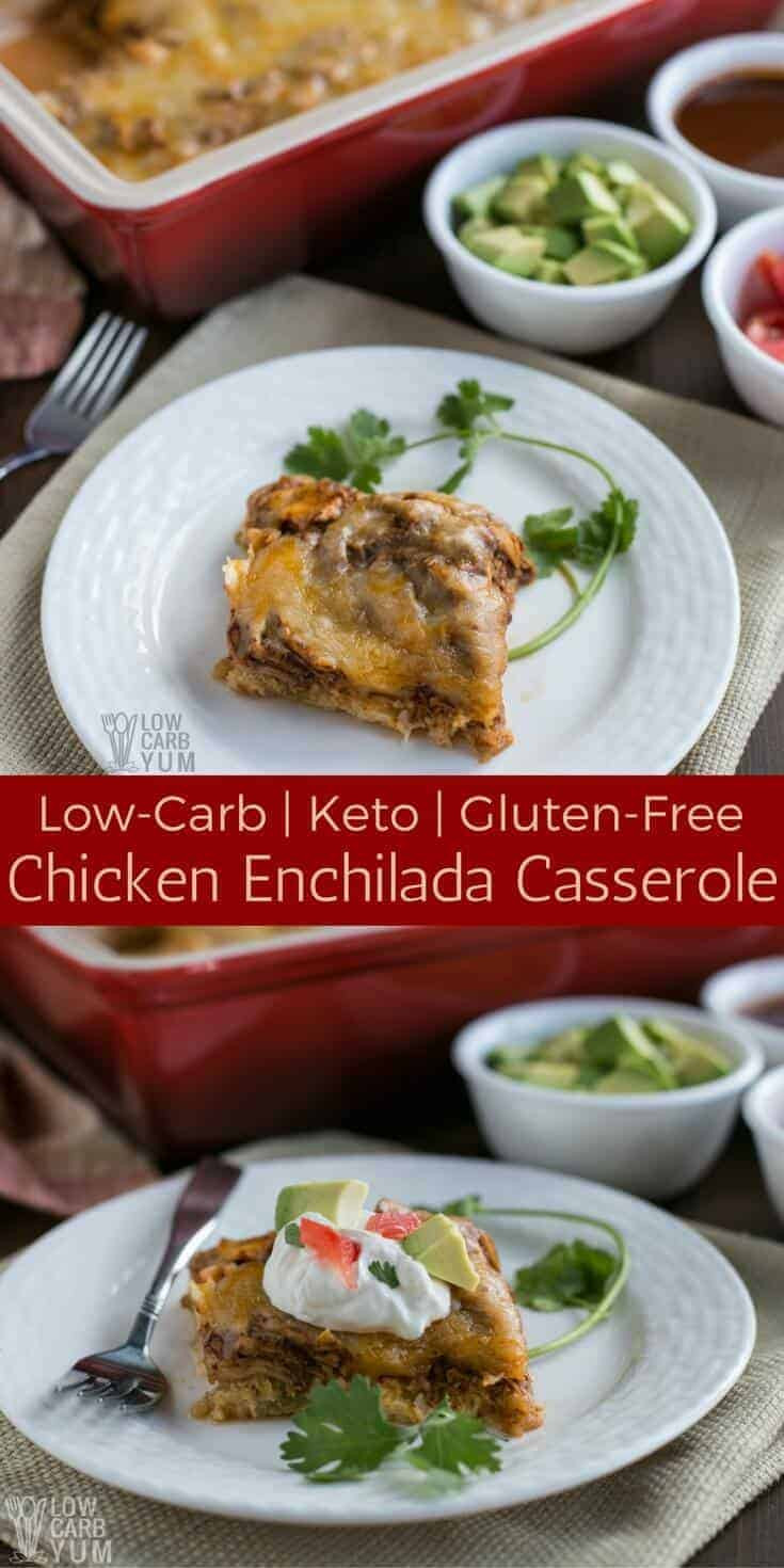 Chicken Keto Enchilada Casserole
 Low Carb Chicken Enchilada Casserole