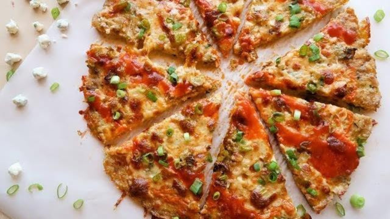 Chicken Keto Pizza Crust
 Buffalo Chicken Crust Pizza