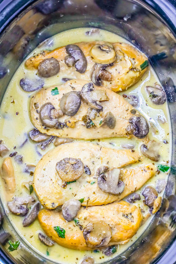 Chicken Keto Recipes Easy Crockpot
 Easy Low Carb e Pot Slow Cooker Creamy Chicken Marsala