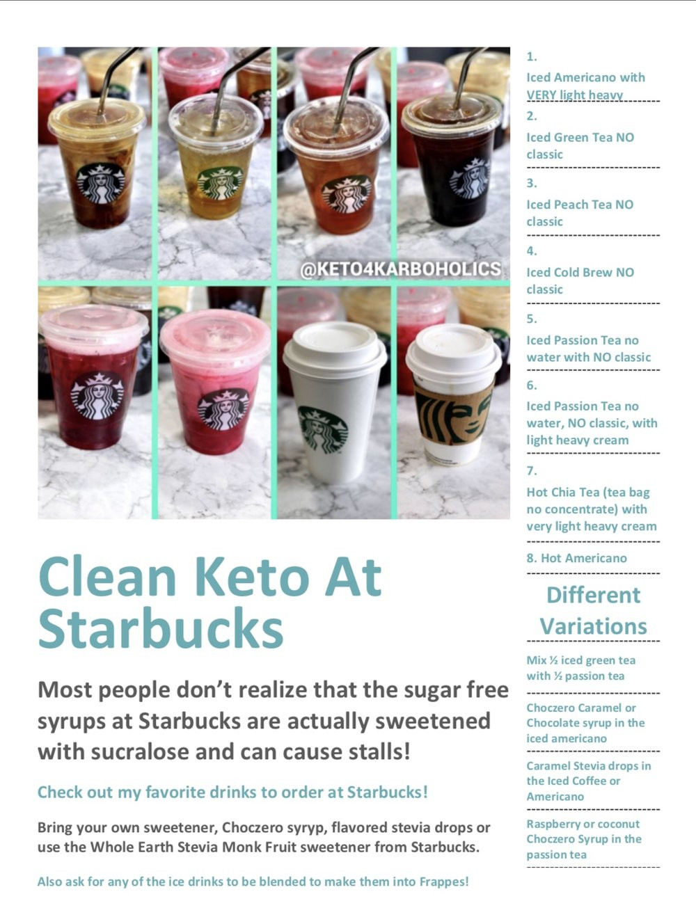 Clean Keto Coffee
 My Clean Keto Starbucks Guide