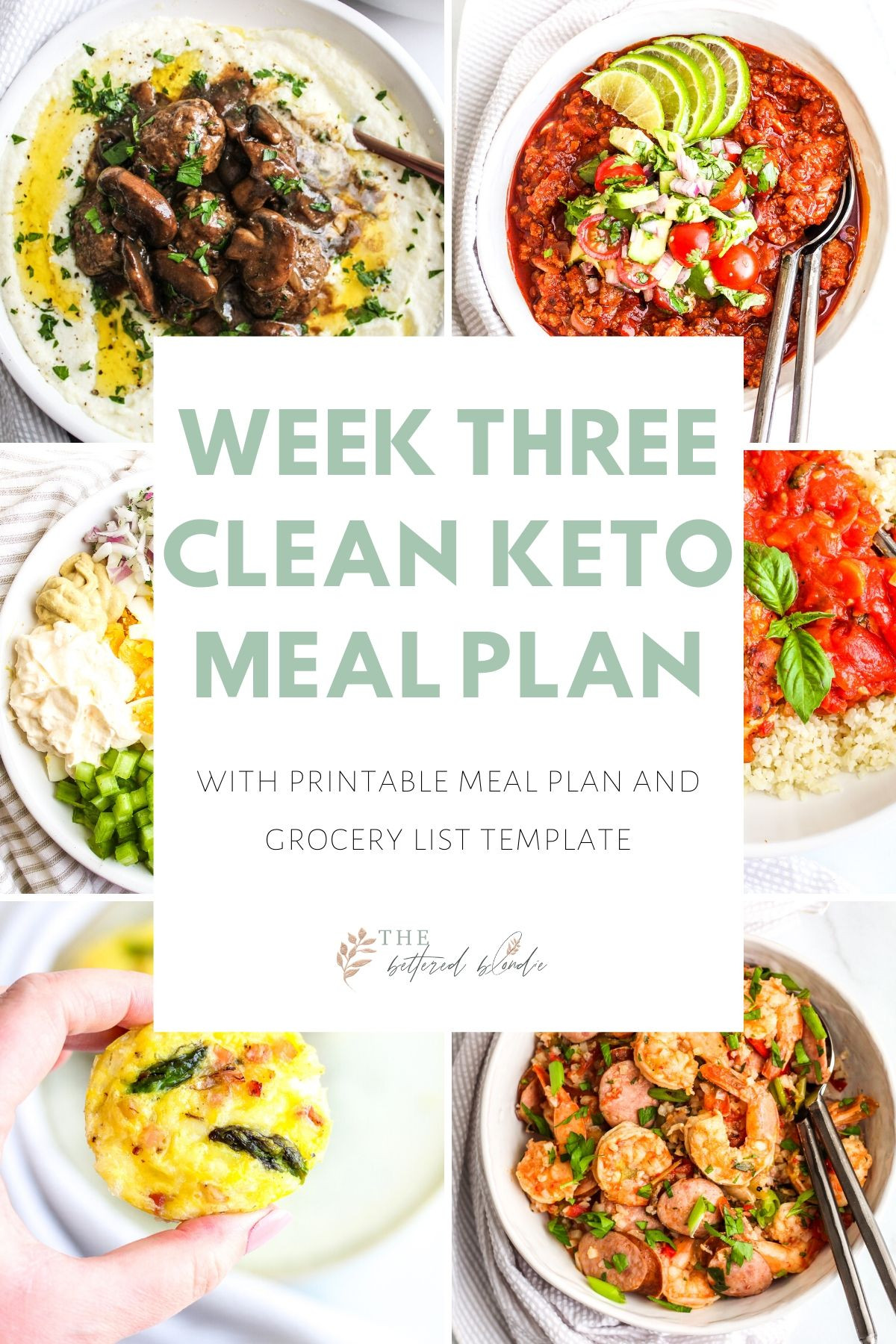 Clean Keto Dinner
 Week Three Clean Keto Meal Plan