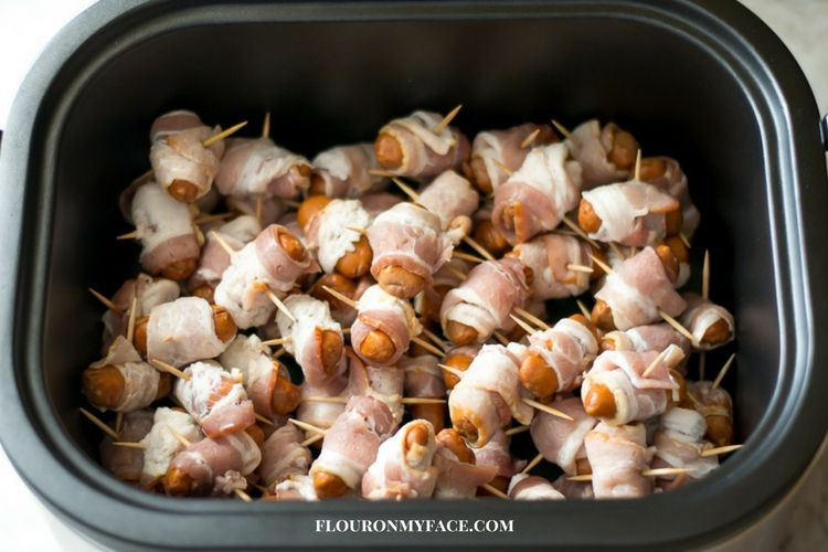 Cocktail Weenies Crockpot Keto
 Crock Pot Bacon Wrapped Cocktail Weenies Flour My Face