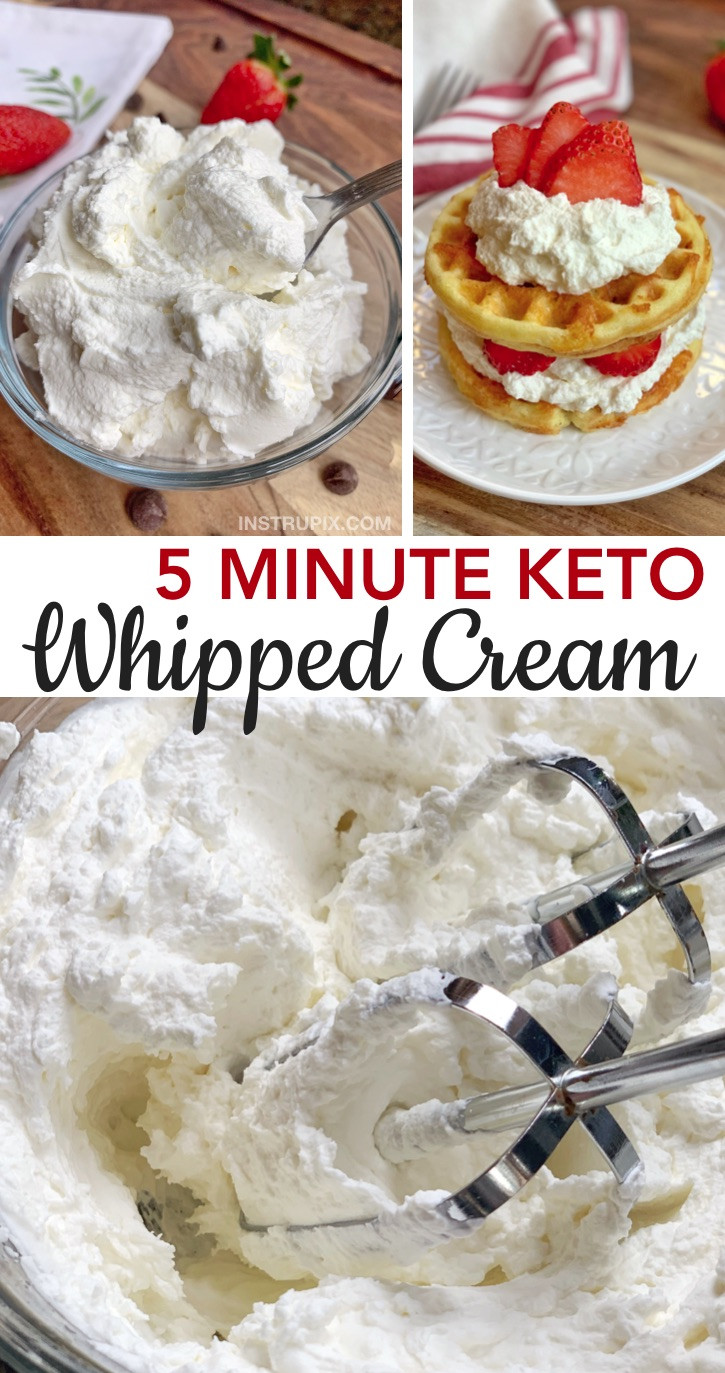Cool Whip Keto Dessert
 5 Minute Keto Whipped Cream 3 Ingre nts Instrupix