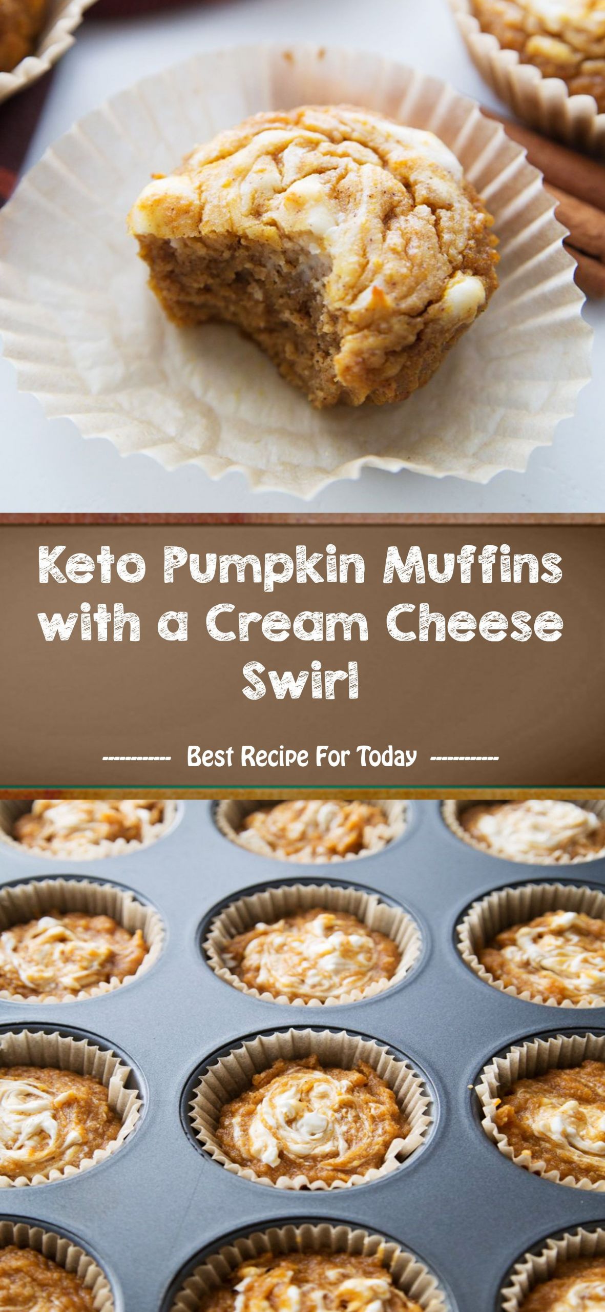 Cream Cheese Pumpkin Keto
 Keto Pumpkin Muffins with a Cream Cheese Swirl
