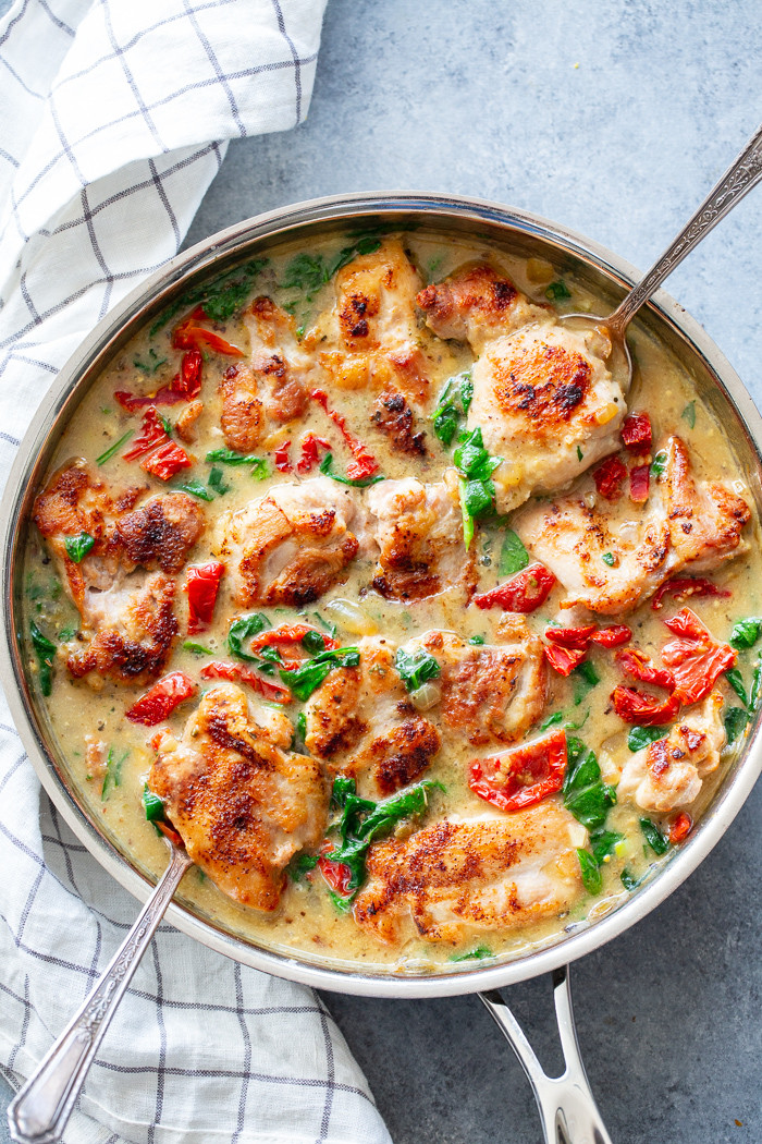 Creamy Tuscan Chicken Keto
 Creamy Tuscan Chicken Paleo Whole30 Keto