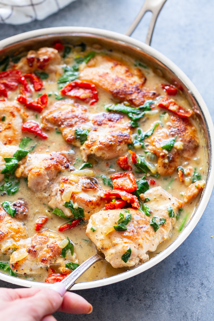 Creamy Tuscan Chicken Keto
 Creamy Tuscan Chicken Paleo Whole30 Keto