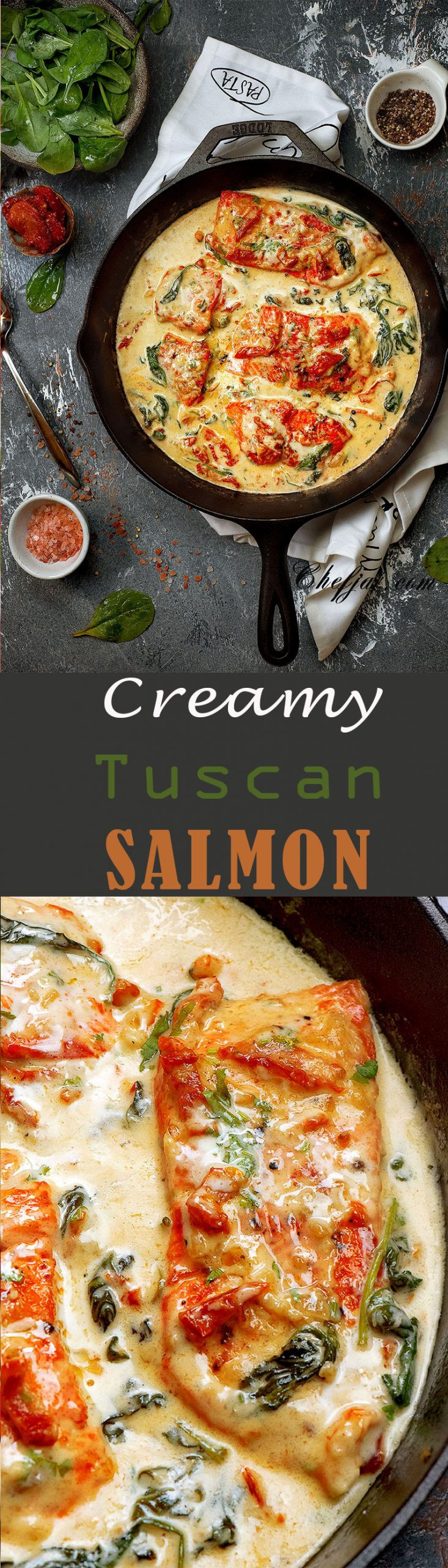 Creamy Tuscan Salmon Keto
 CREAMY GARLIC TUSCAN SALMON